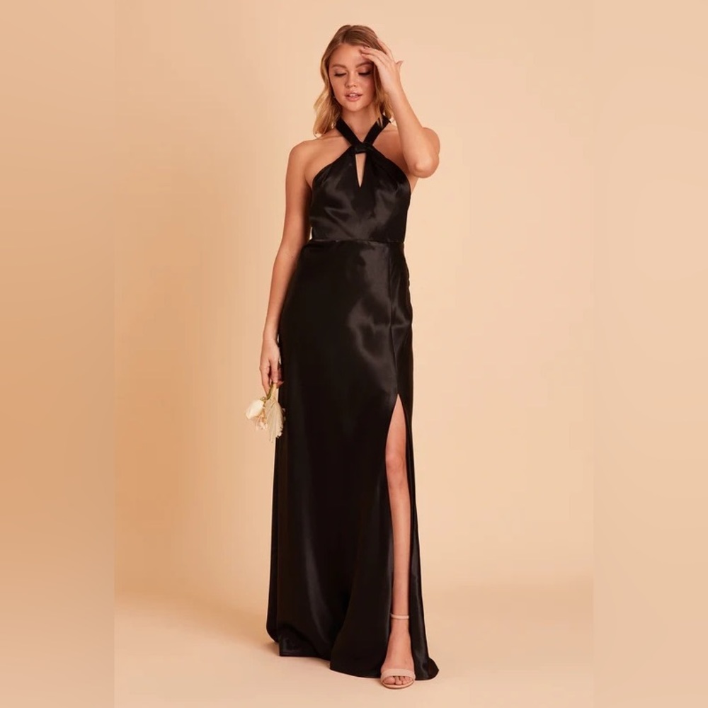Birdy Grey Monica Black Satin Dress